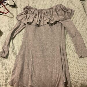 Chaser Gray Long Sleeve Dress
